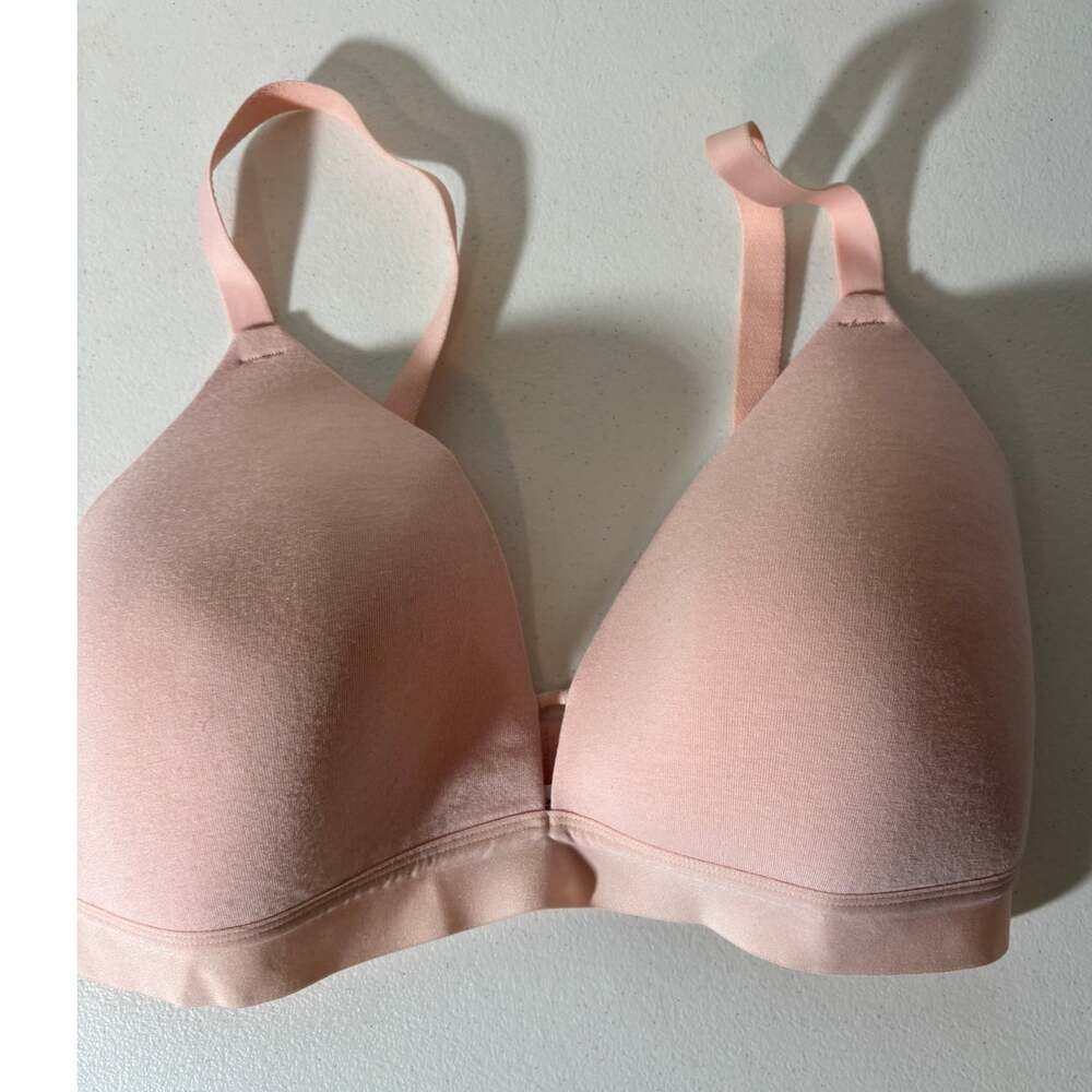 Auden NWT Size 36DD Lightly Lined Pink Wirefree Bra Adjustable Straps Comfort